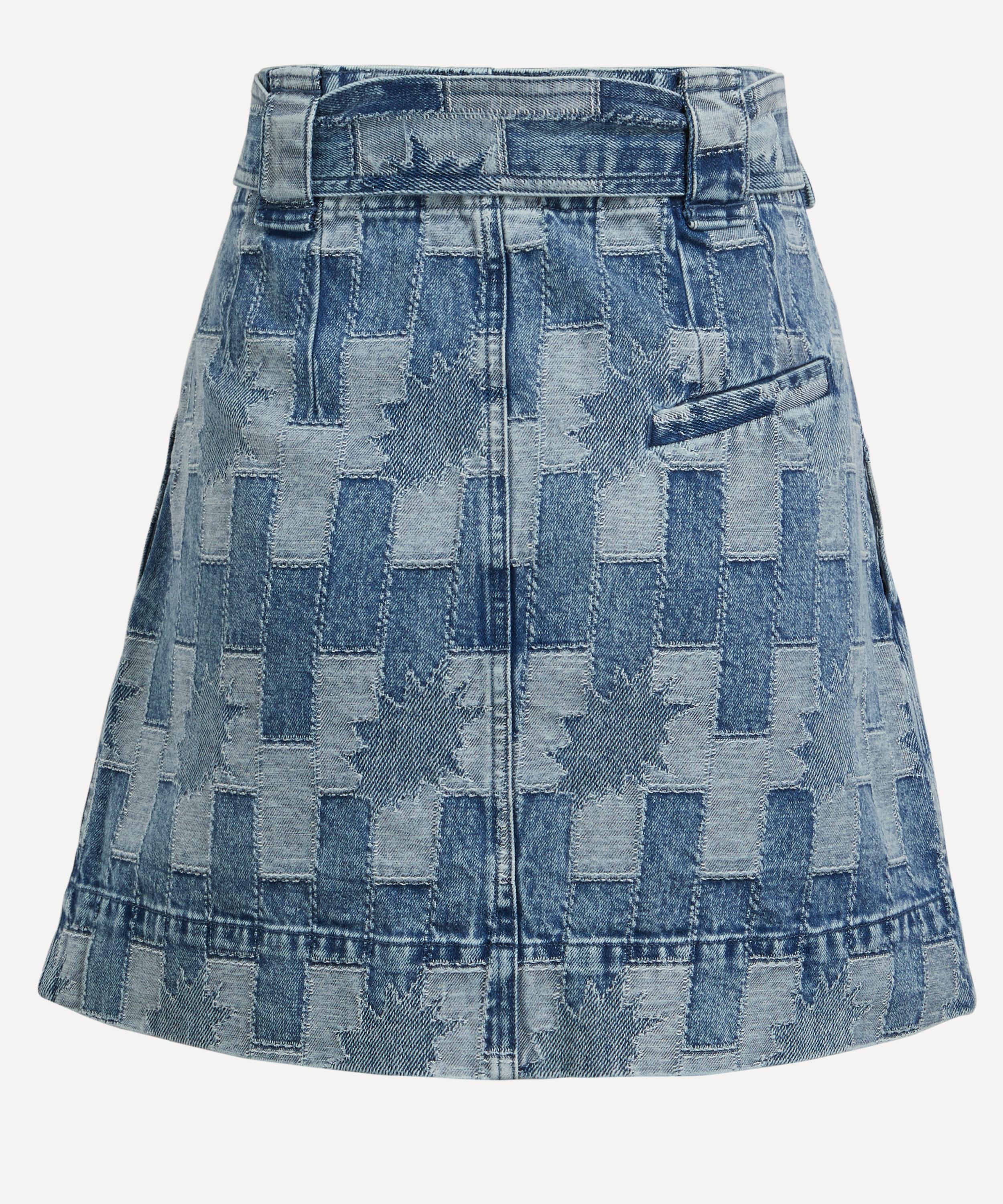 Bowhill Patchwork Denim Mini-Skirt - 3