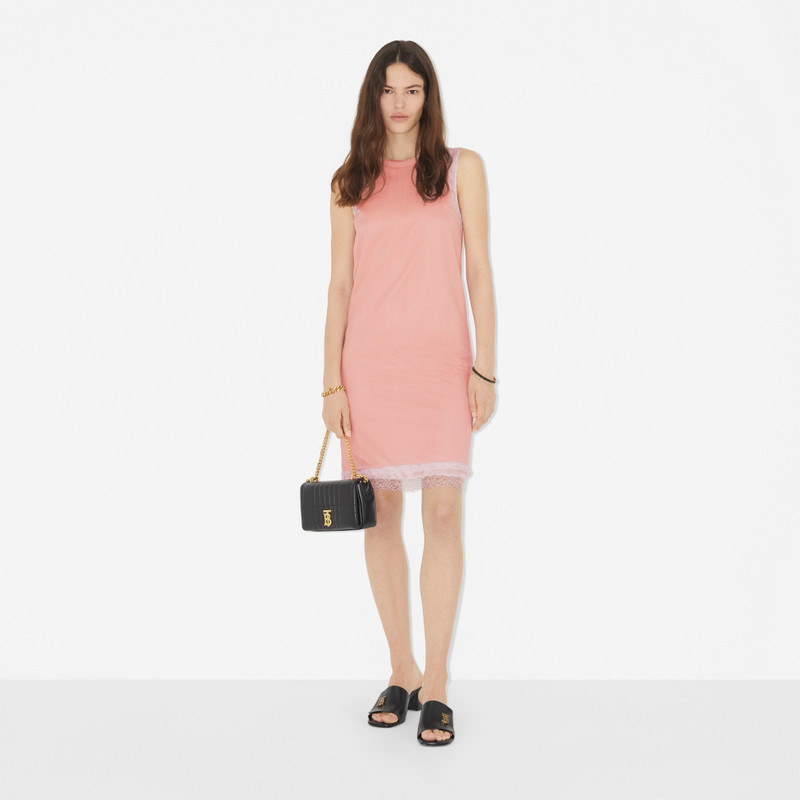 Burberry Sleeveless Lace Trim Mesh Dress outlook