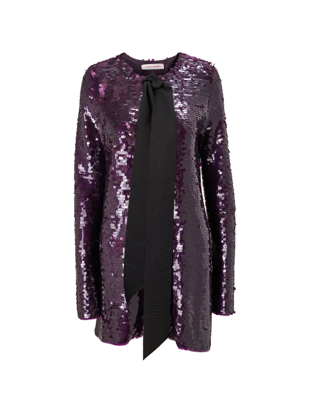 sequin-embellished pussy-bow blouse - 1