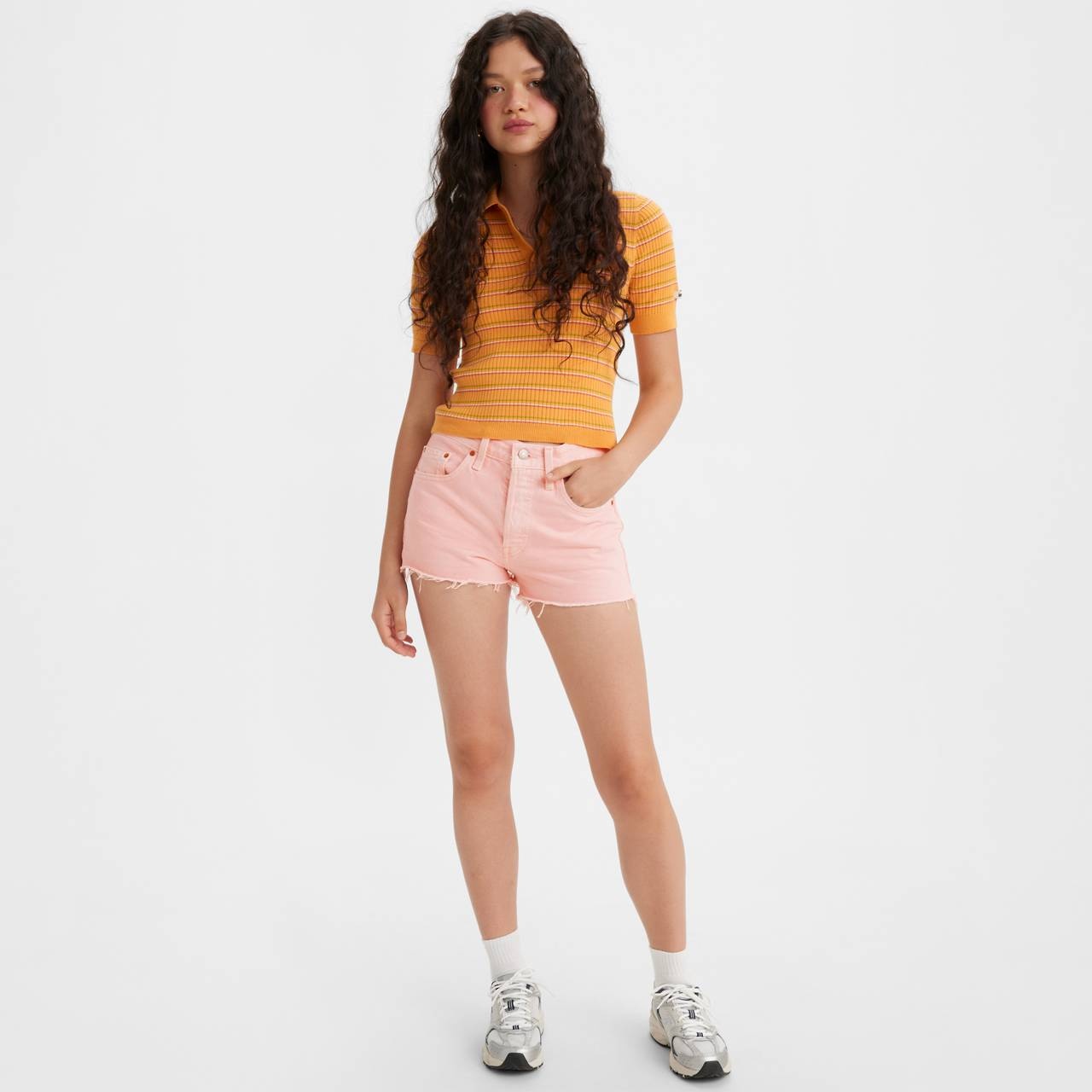 501® HIGH RISE WOMEN'S COLORED DENIM SHORTS - 2