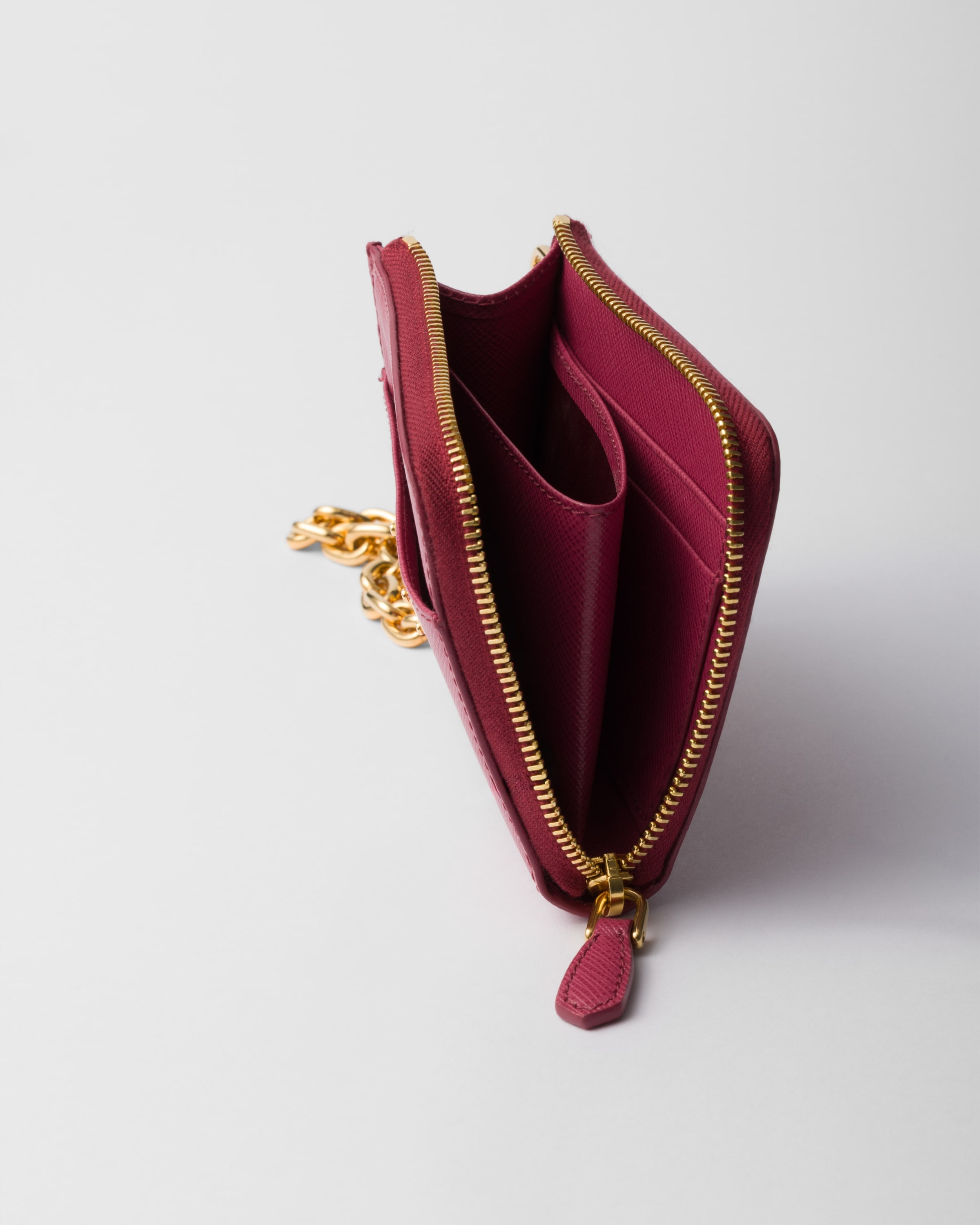 Small Saffiano leather zipper wallet - 2