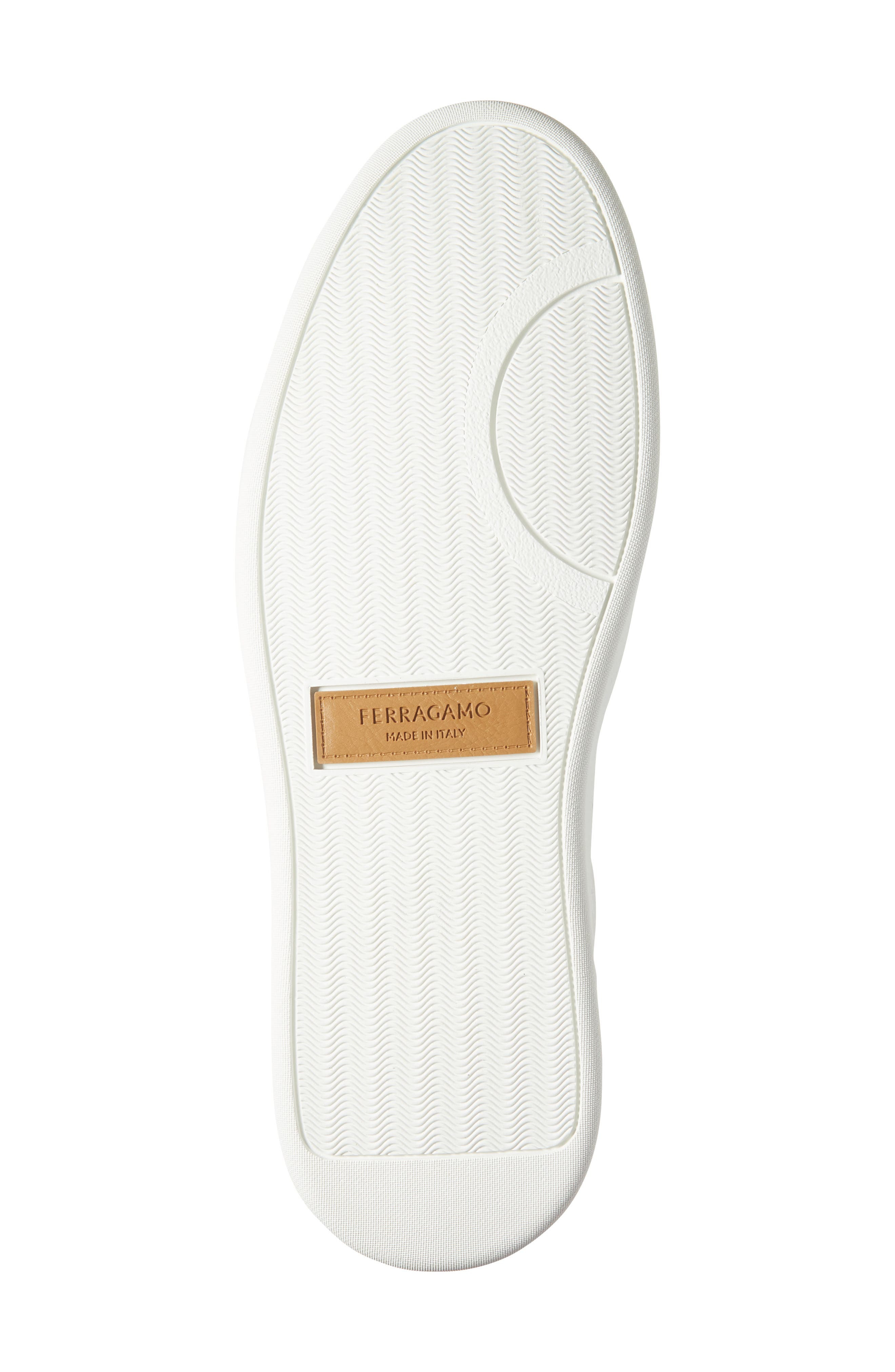 FERRAGAMO Adam Low Top Sneaker in Bianco Ottico Cordovan at Nordstrom - 6
