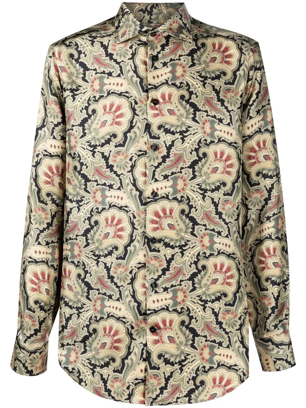 paisley-print silk shirt - 1