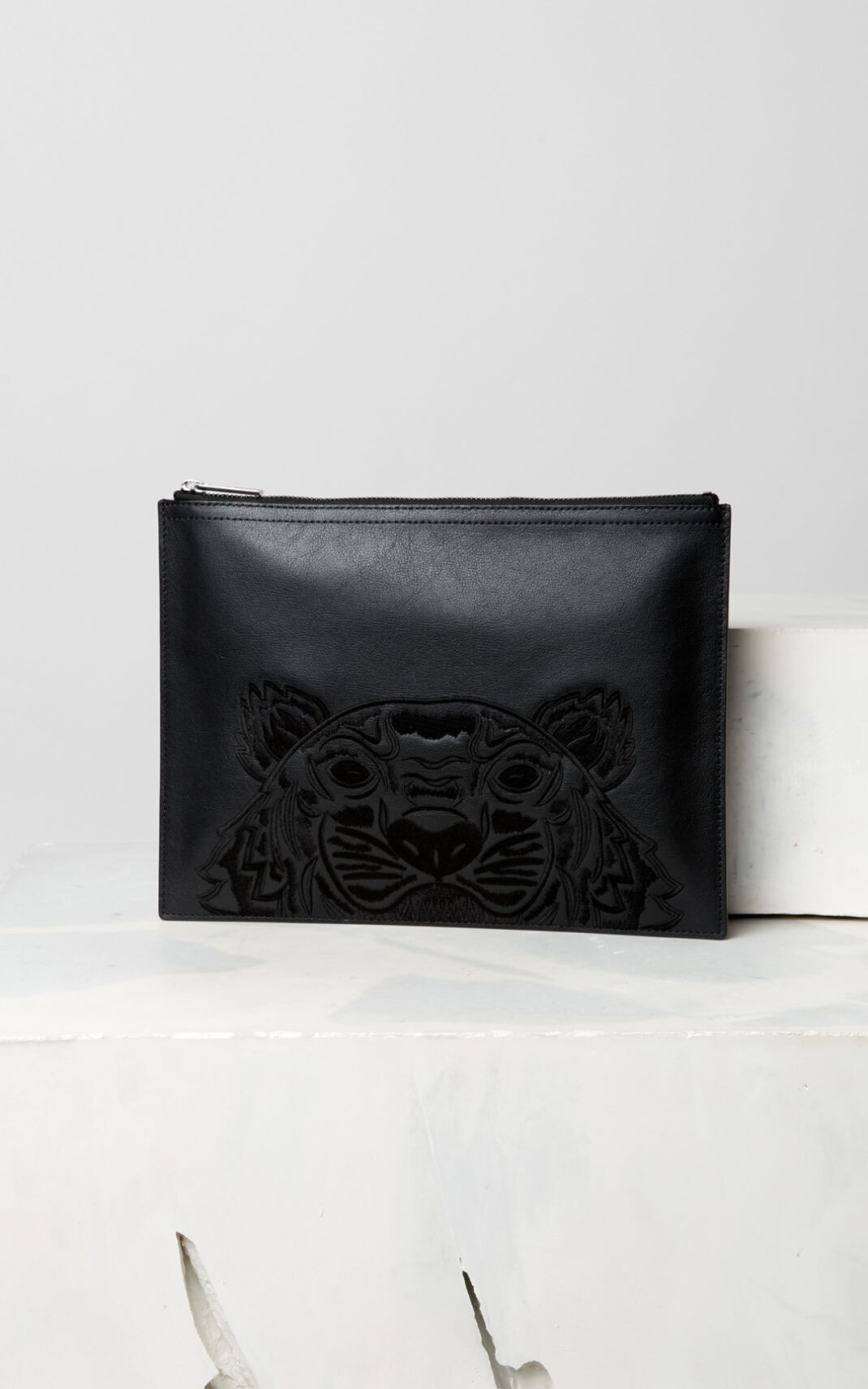 Tiger leather clutch - 1