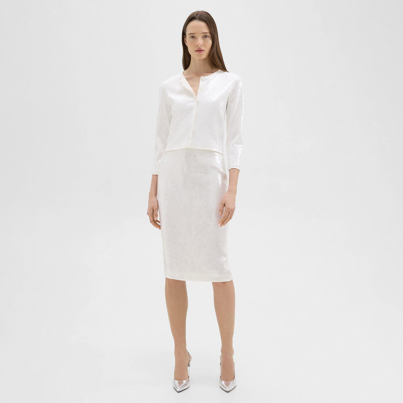 Slim Pencil Skirt in Recycled Sequins 2