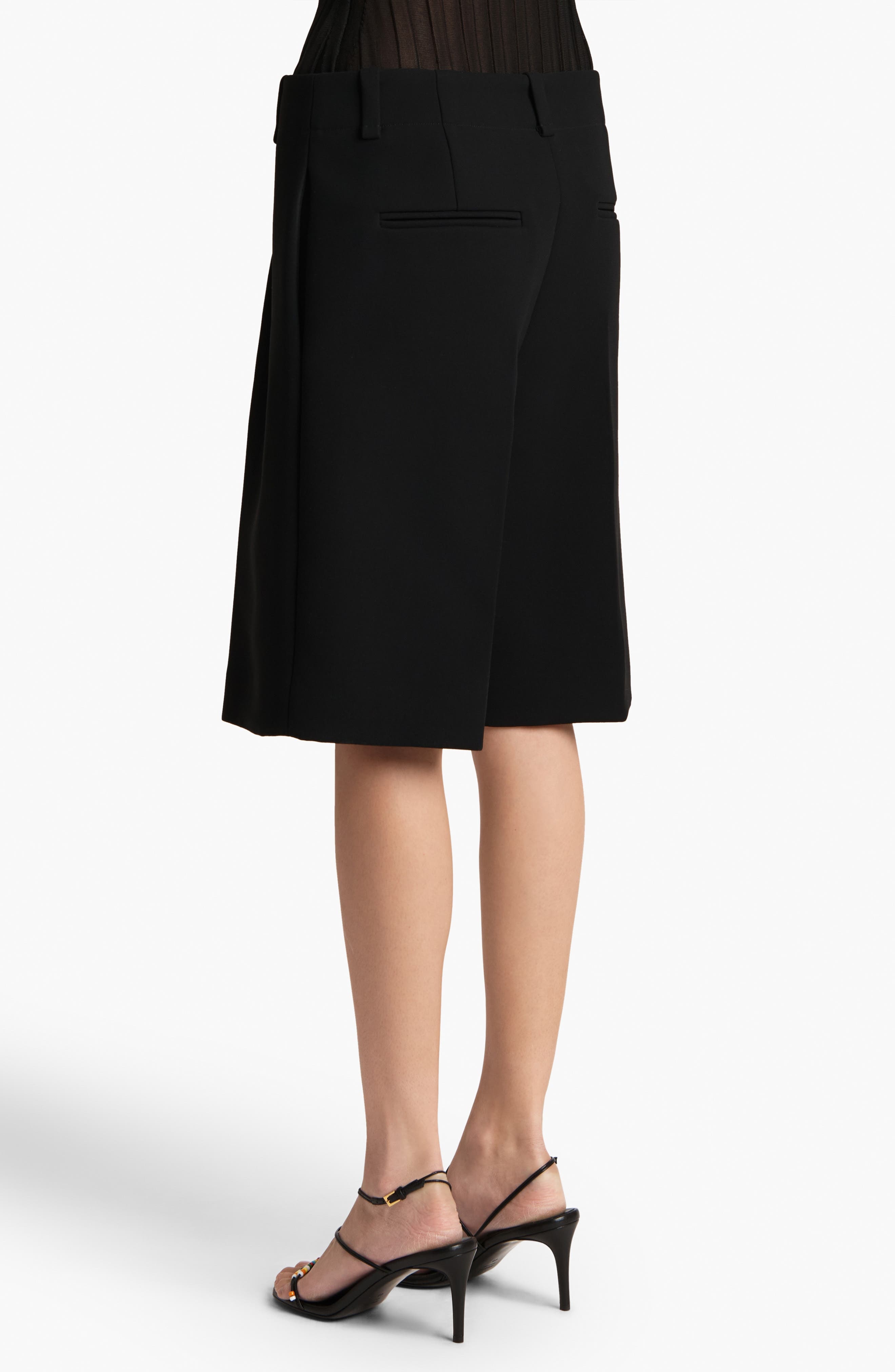 Khaite Laden Pleated Bermuda Shorts in Black at Nordstrom - 2