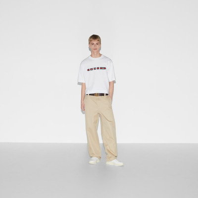 GUCCI Cotton jersey T-shirt with Gucci print outlook