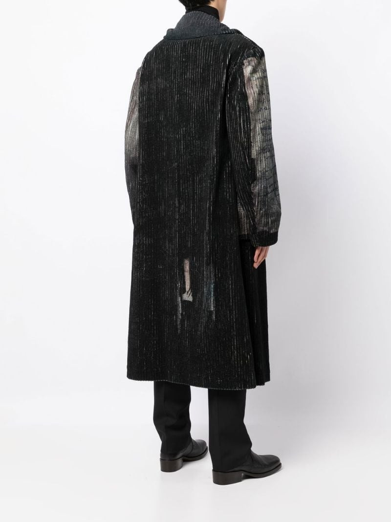 graphic-print double-breasted coat 4