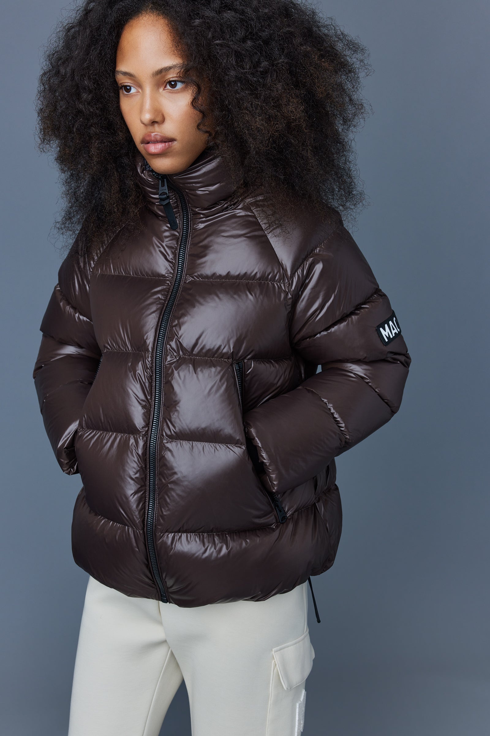 EDANA down puffer jacket with removable hood - 5