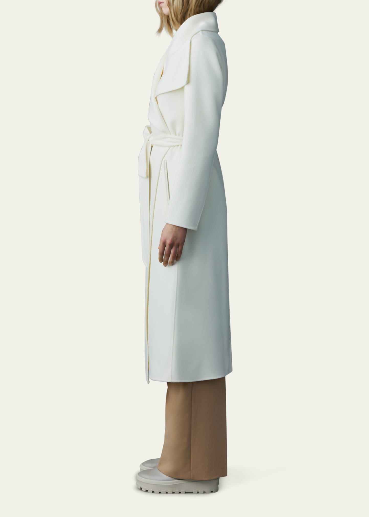 Mai Wool Belted Wrap Coat - 4