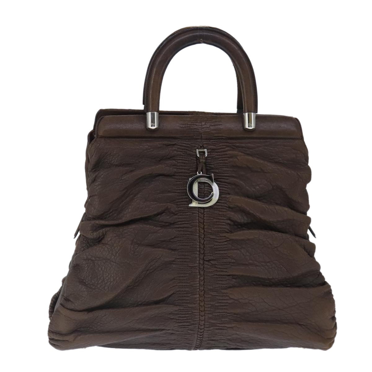 DIOR Hand Bag Leather Brown - 13