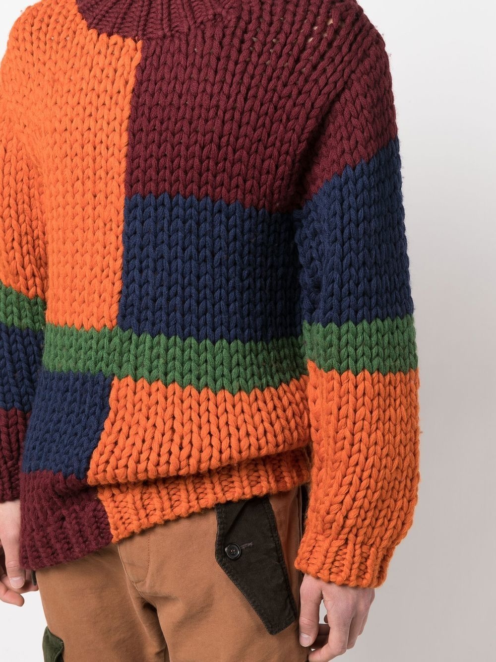 colour-block wool jumper - 5