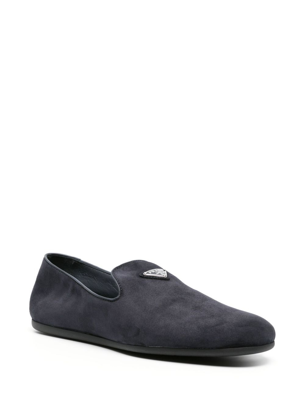 triangle-logo suede loafers - 2