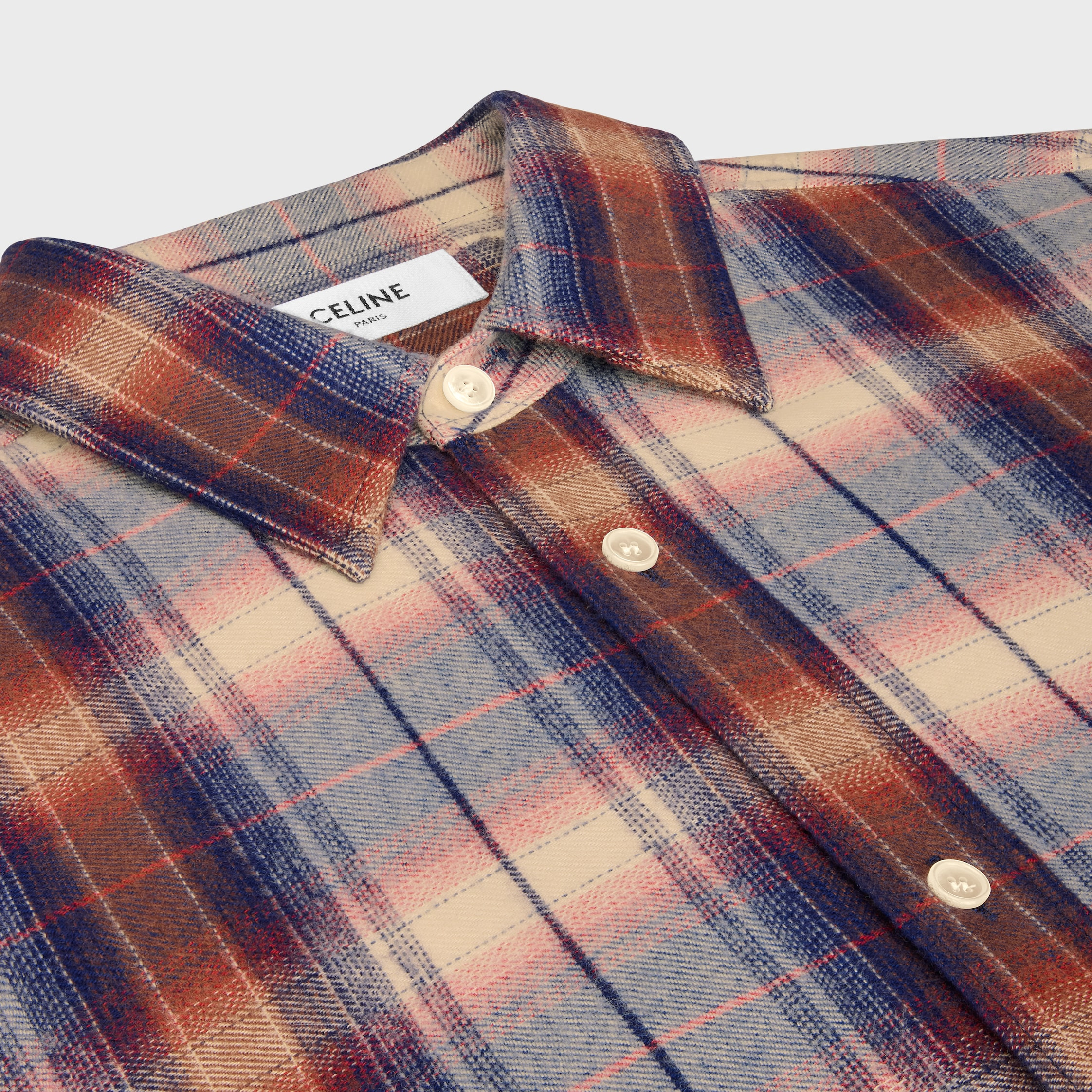 loose shirt in checked viscose - 3