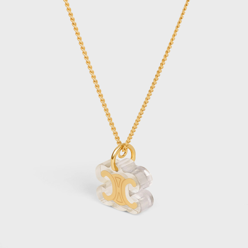 CELINE Celine Glaçon Necklace in Brass with Gold finish and Resin outlook