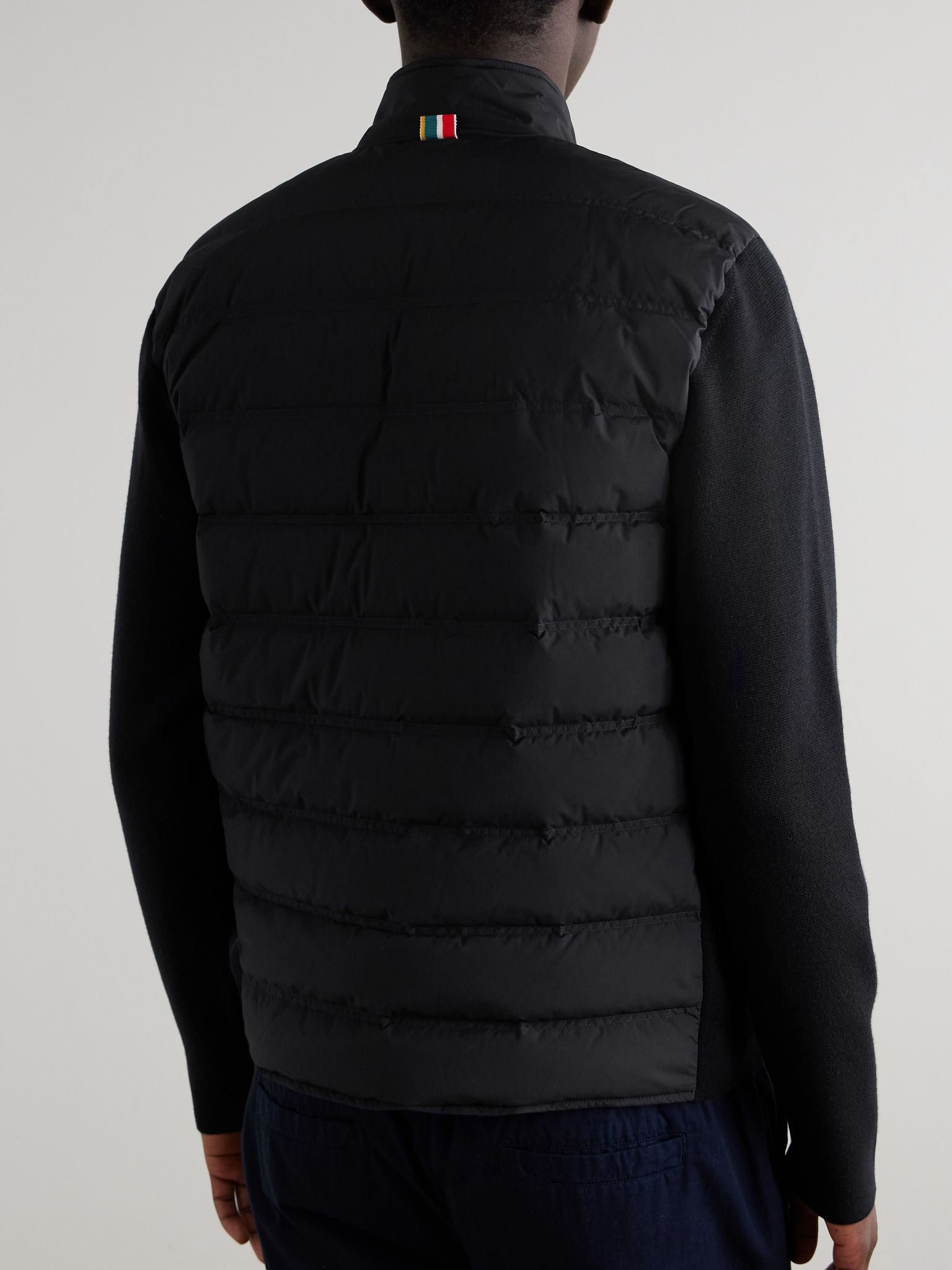 Wallace Quilted Shell and Merino Wool Down Jacket Black - 4