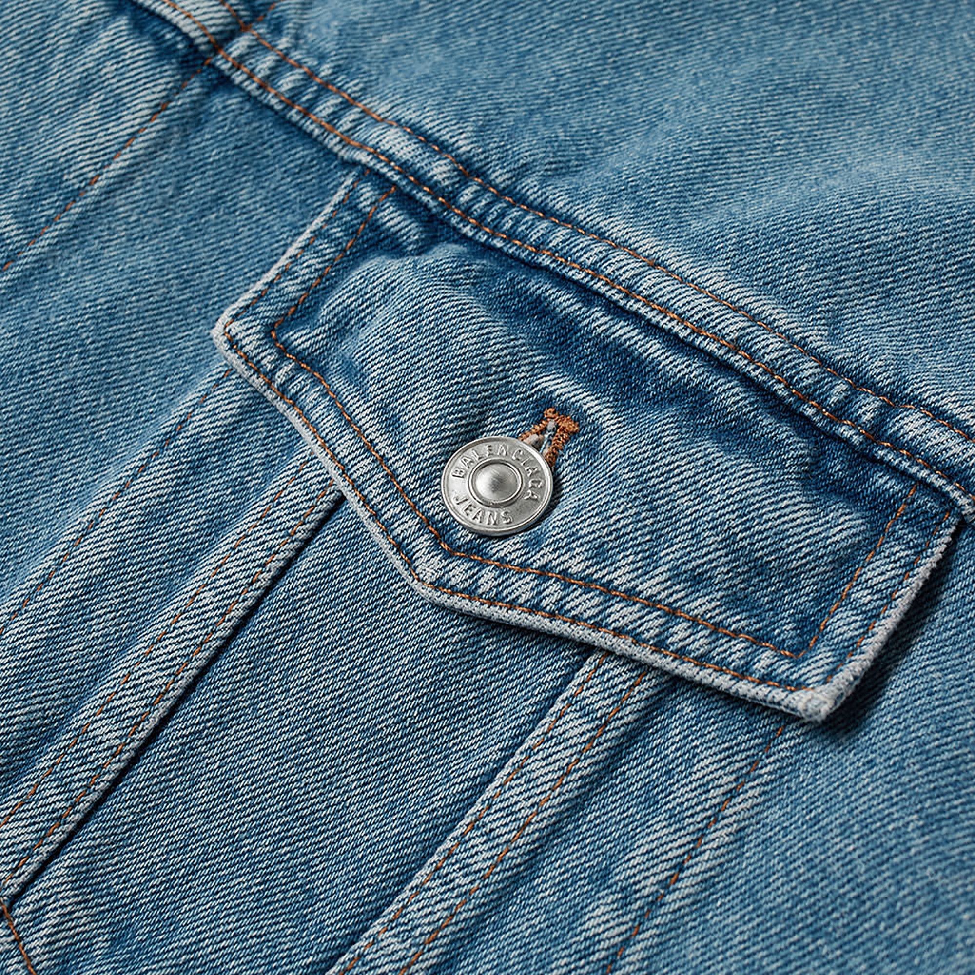 Balenciaga Languages Denim Jacket 'Stone Wash Indigo' - 2