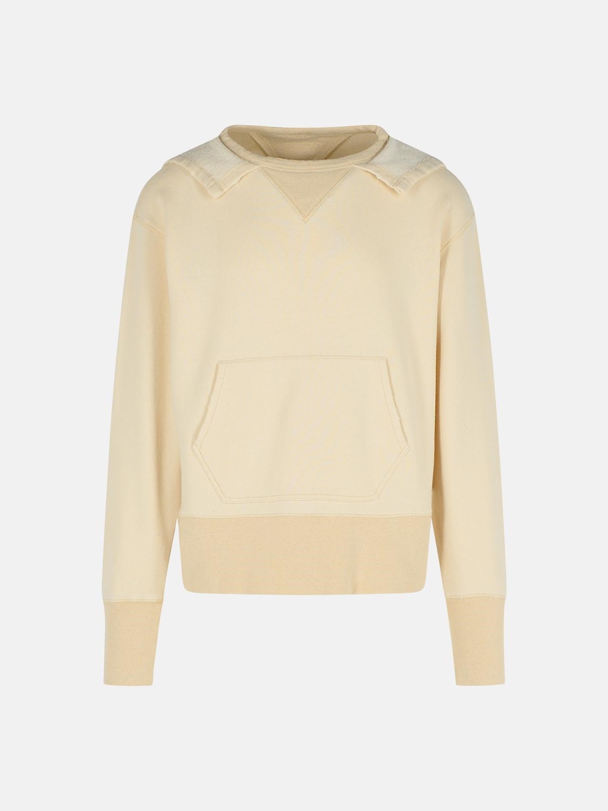 'PILLING' CREAM COTTON SWEATER - 1