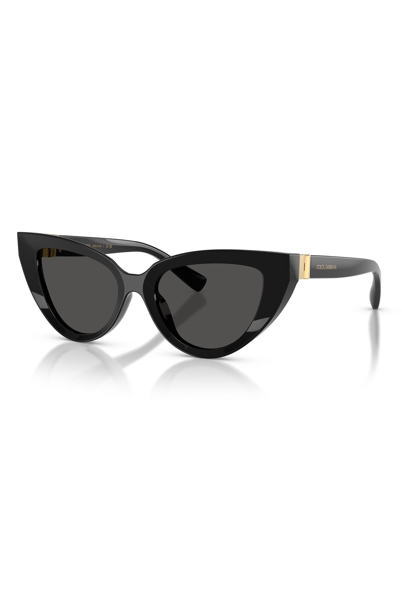 Dolce&Gabbana 52mm Polarized Cat Eye Sunglasses in Black at Nordstrom - 2