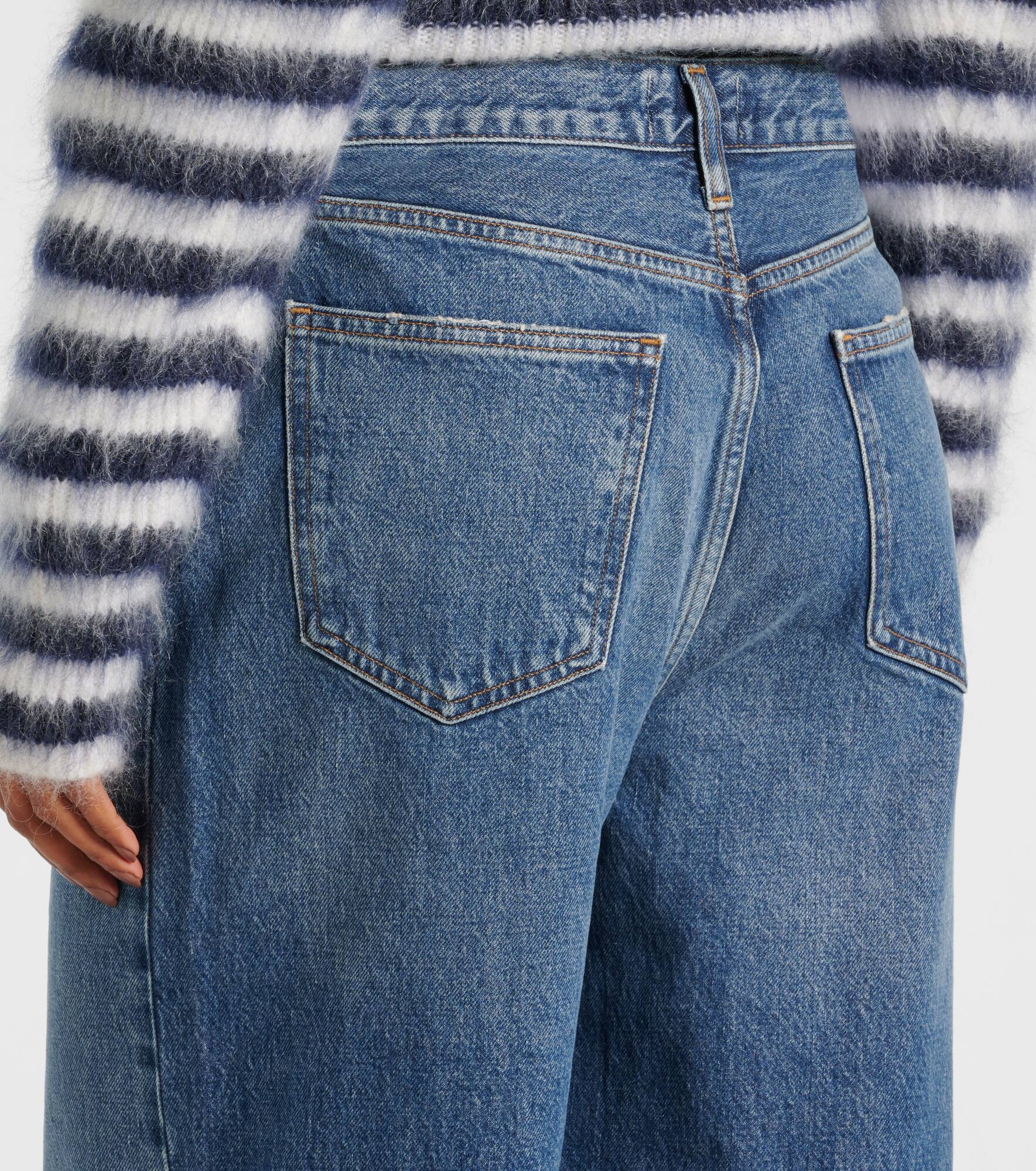 Low Slung Baggy mid-rise wide-leg jeans - 6