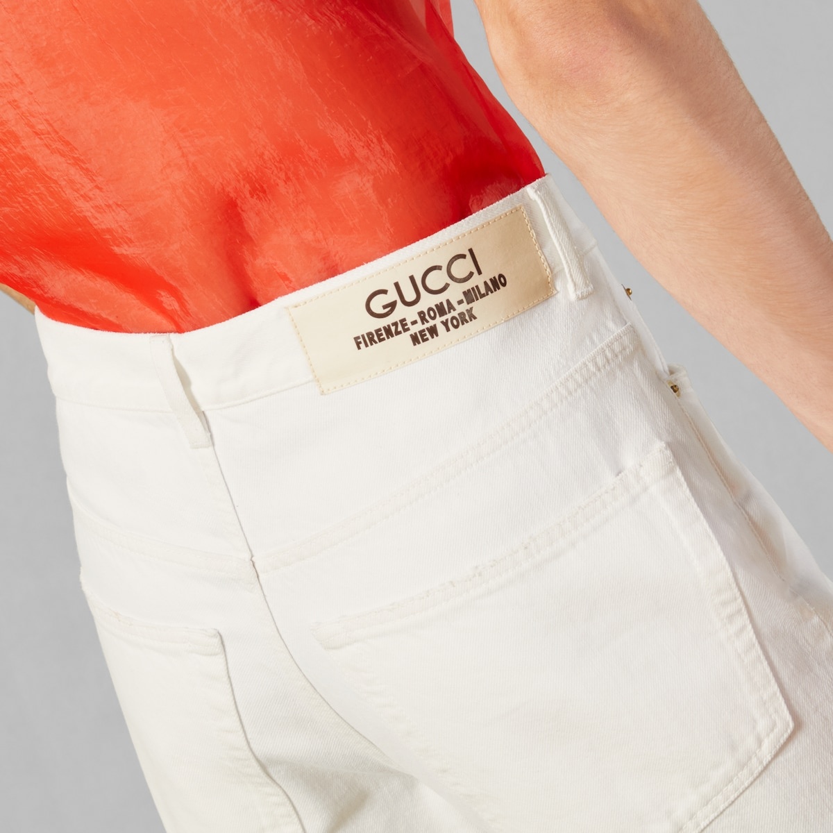 Denim pant with label - 3