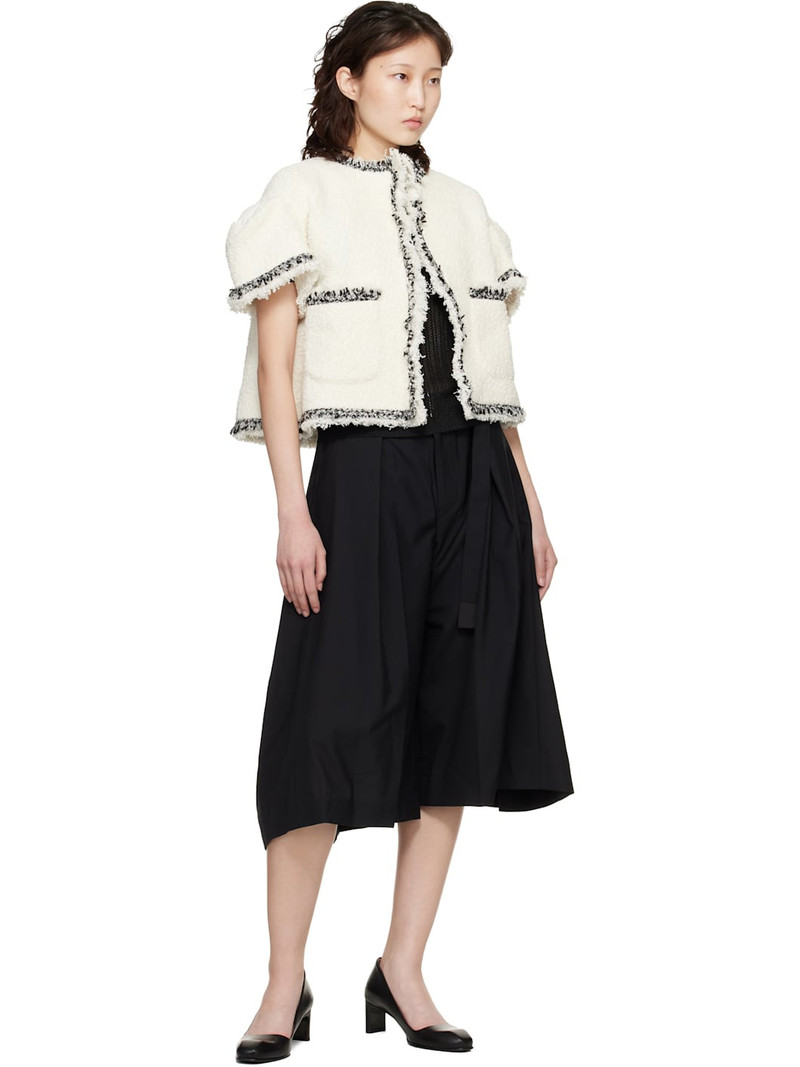 sacai Off-White Tweed Jacket outlook