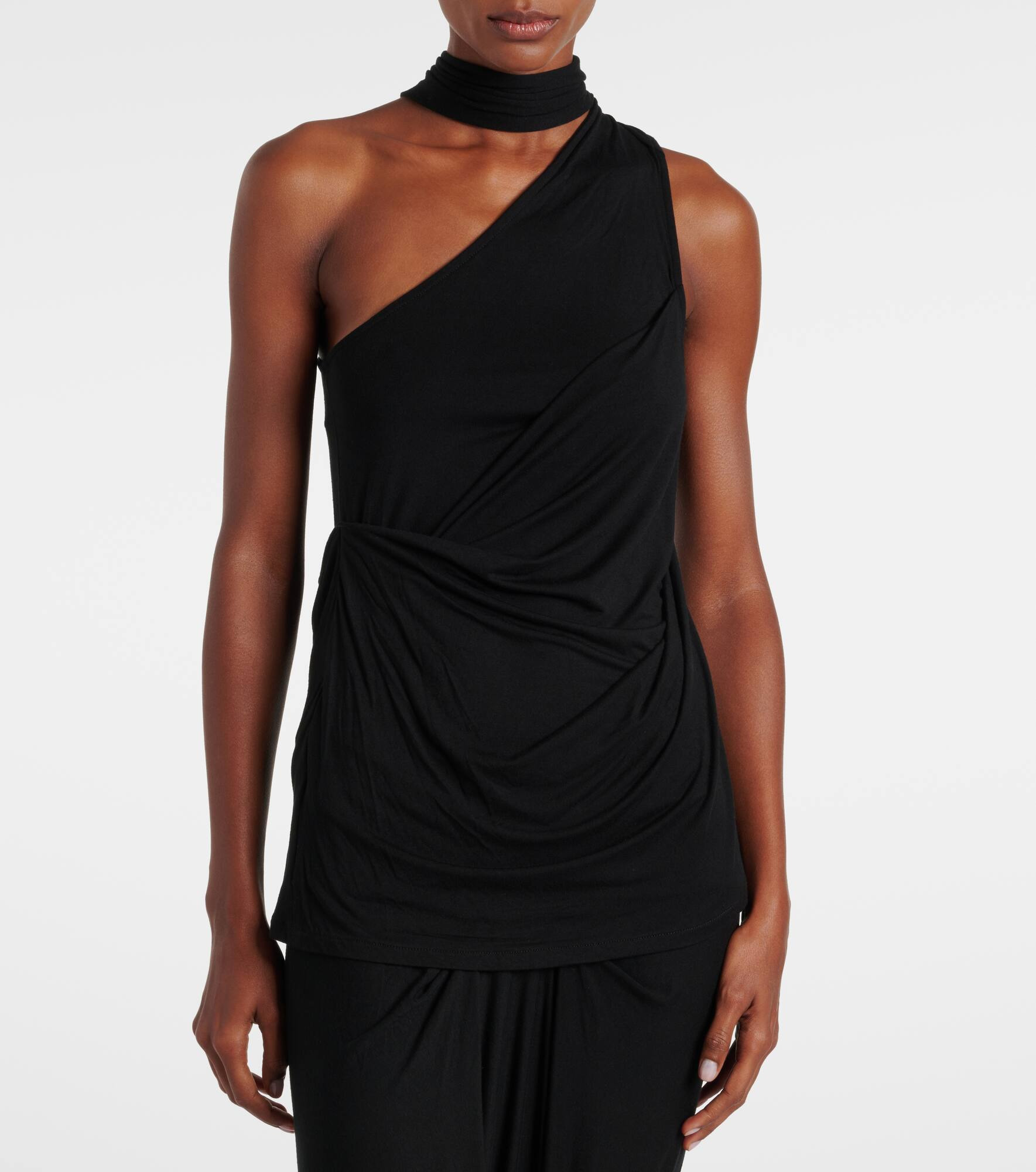 Draped jersey top - 6