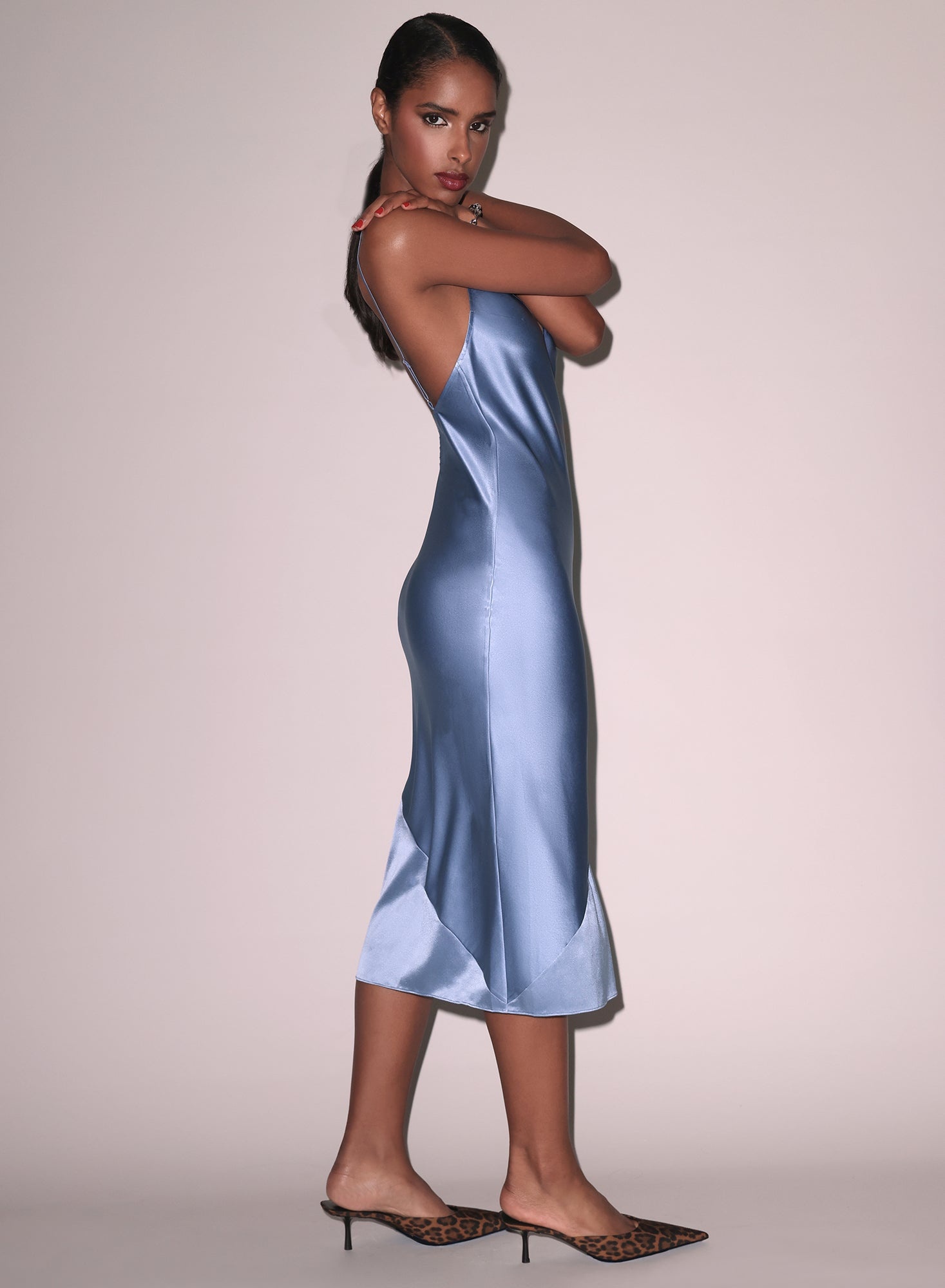 Silk Bias Slip Dress - 6