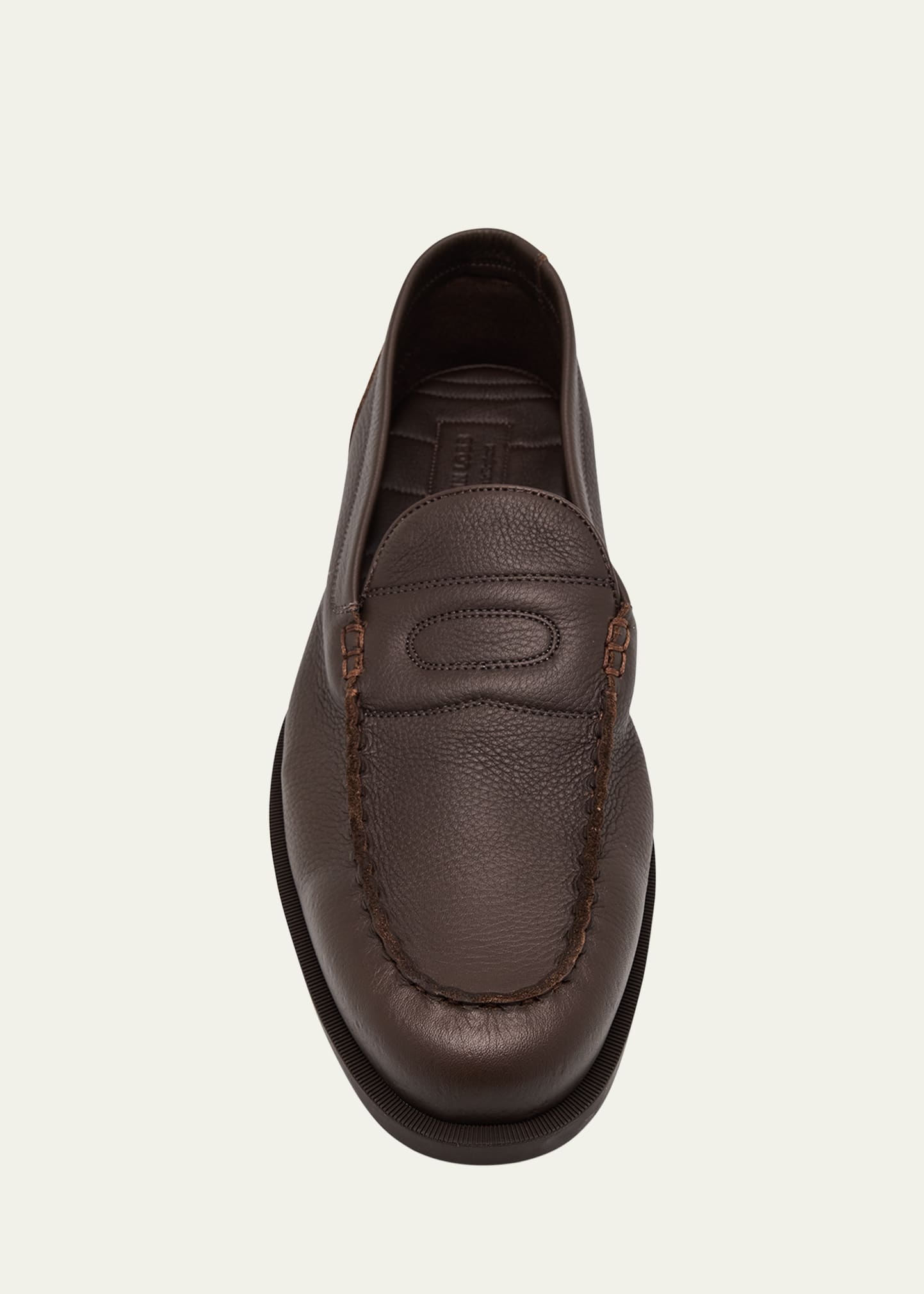 Men's Pace Grained Leather Penny Loafers - 4