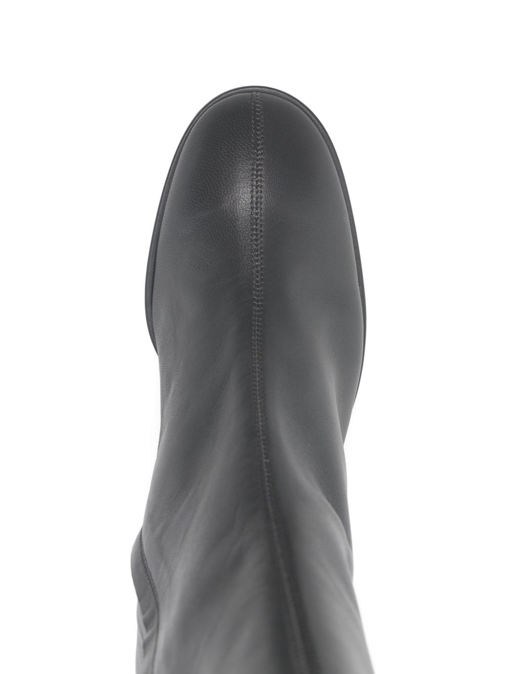 block-heel leather ankle boots - 4