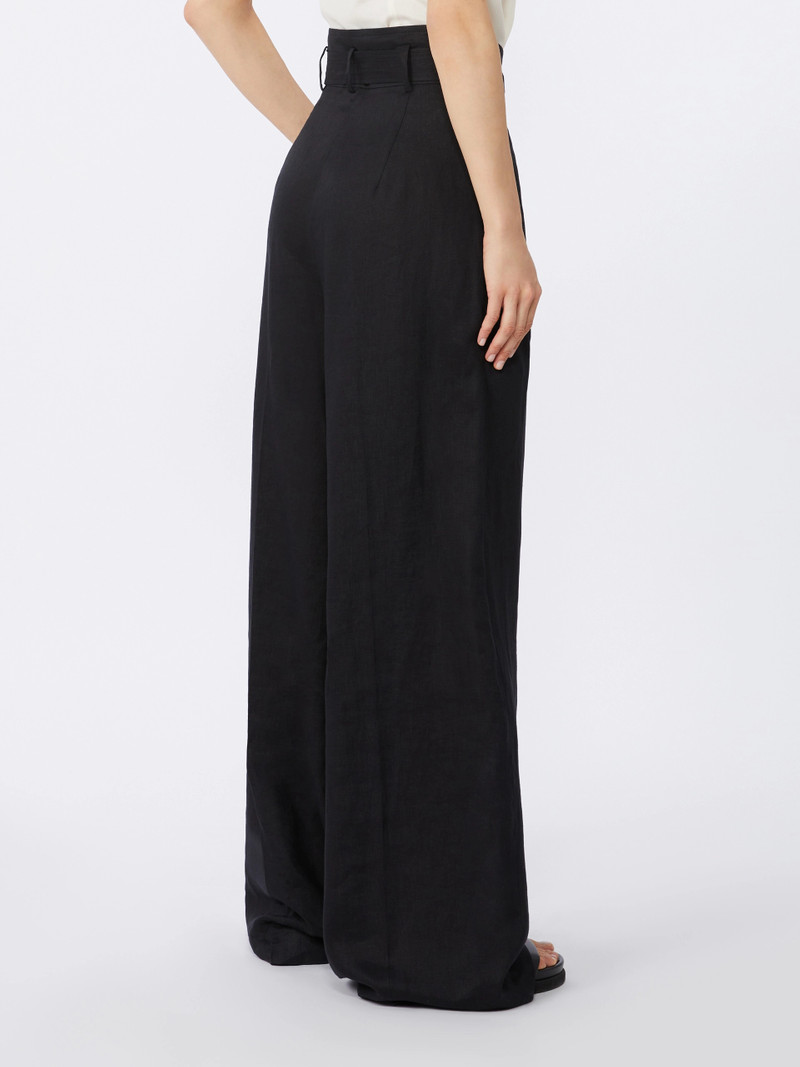 MATERIA Linen canvas trousers - BLACK 4