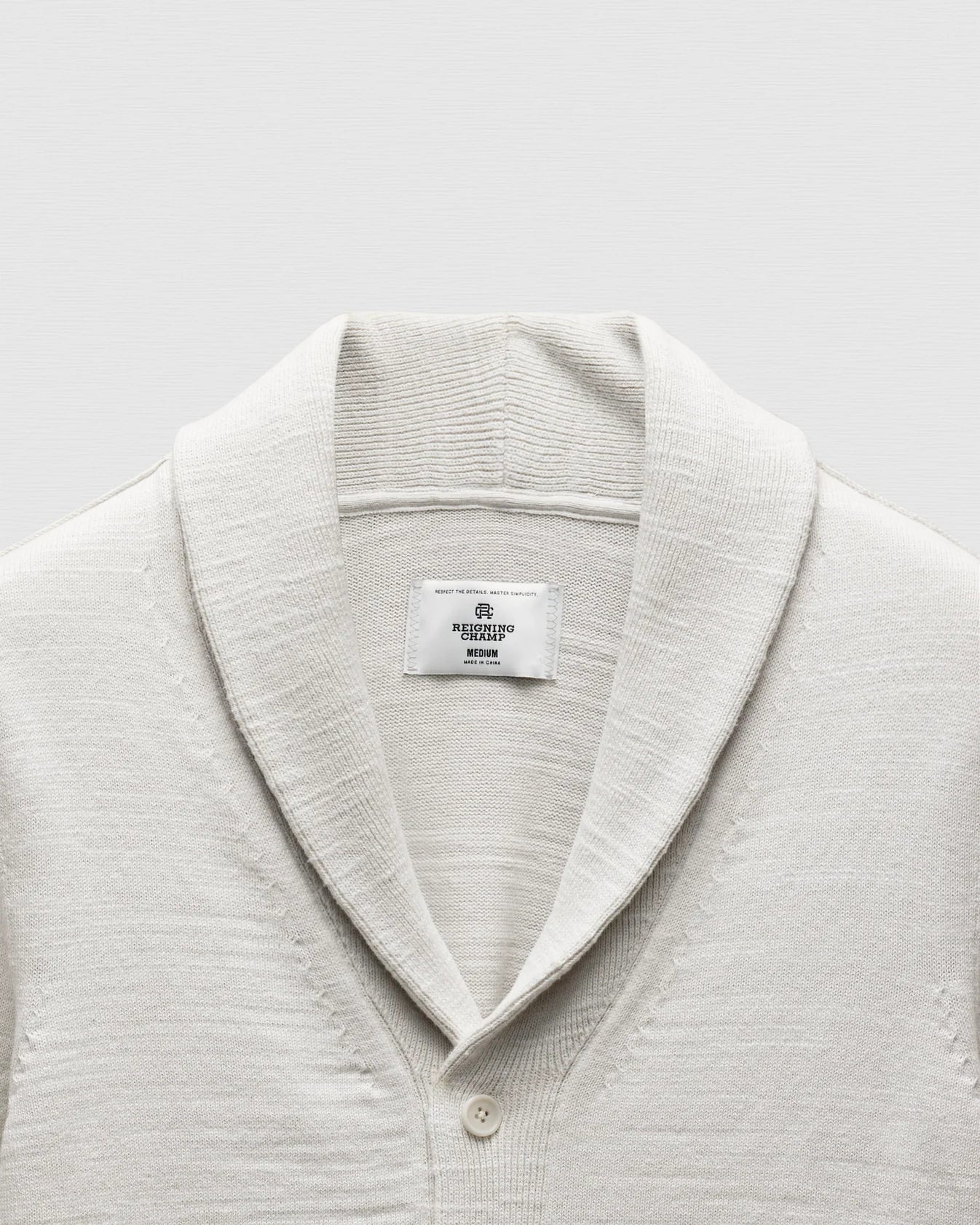 Cotton Slub Laurel Shawl Cardigan Oyster - 2