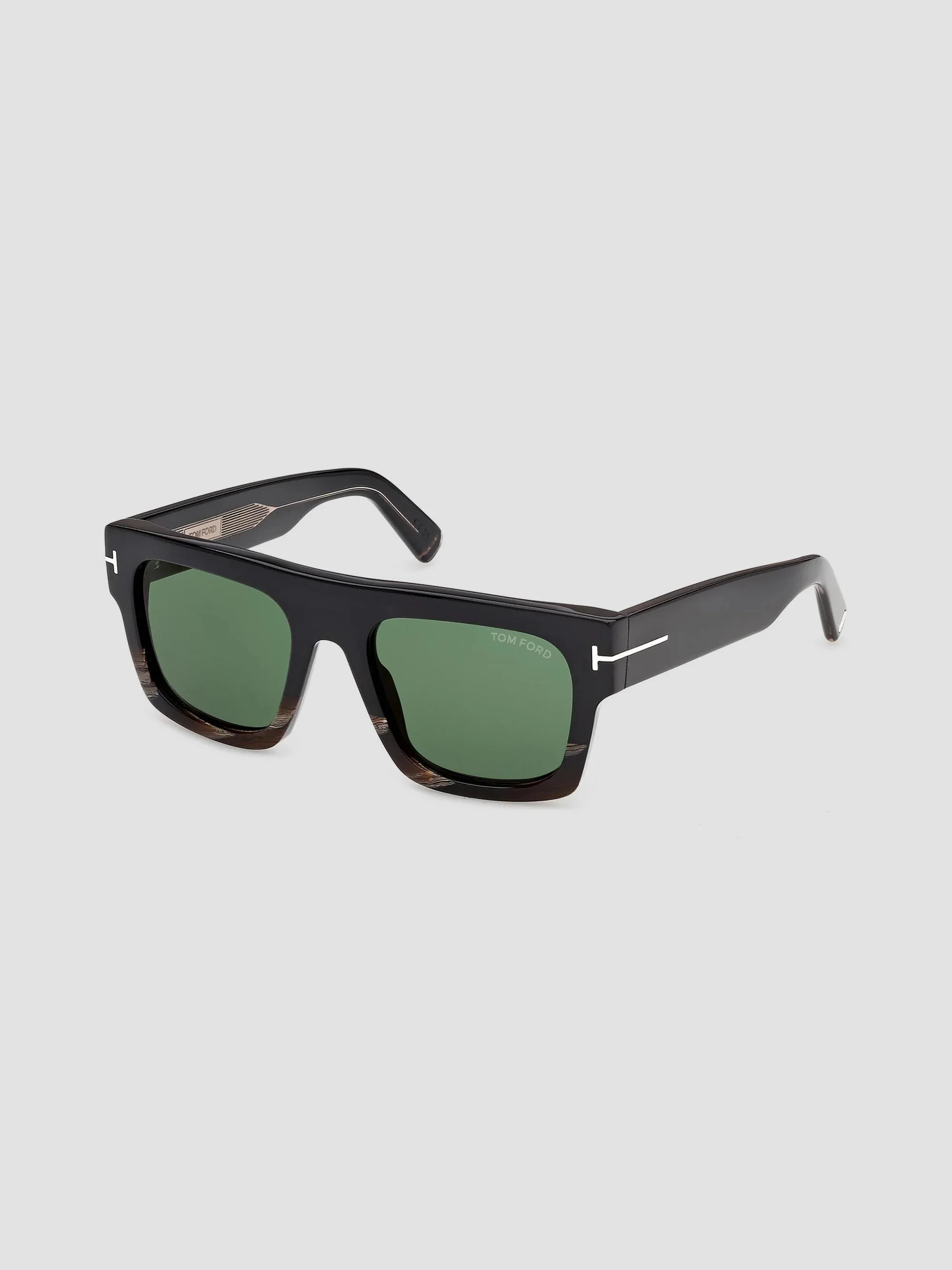 Men's Icon 53MM Square Sunglasses - Black Green - 1