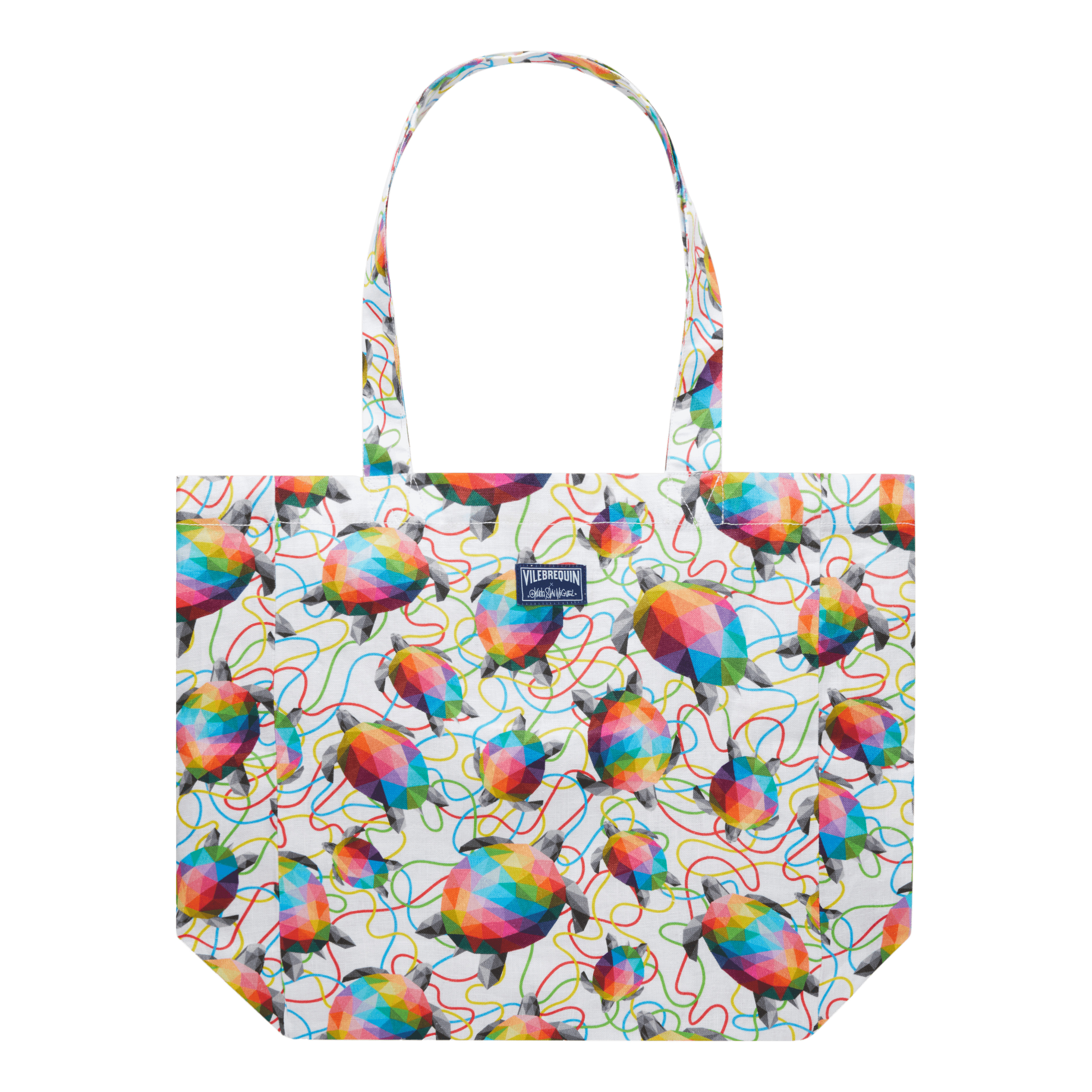 Linen Tote Bag Tortugas - Vilebrequin x Okuda San Miguel - 1