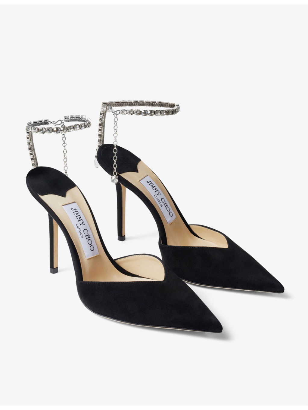 Saeda heeled suede courts - 3