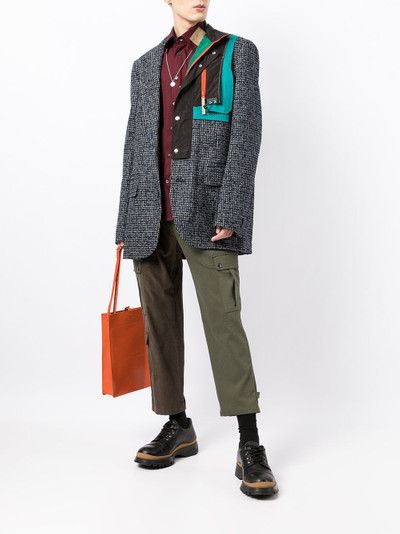 Kolor asymmetric-panel jacket outlook