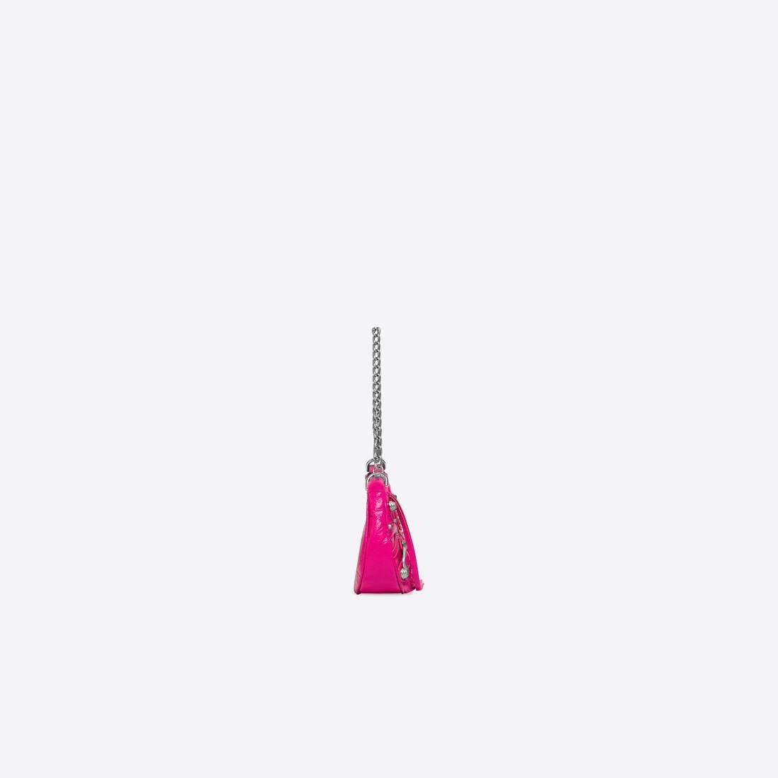 Women's Le Cagole Mini Purse With Chain in Pink - 3