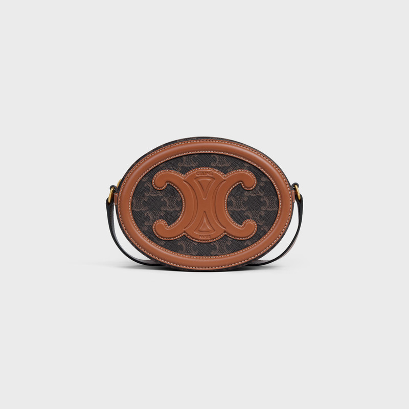 OVAL BAG CUIR TRIOMPHE in TRIOMPHE CANVAS and CALFSKIN 1