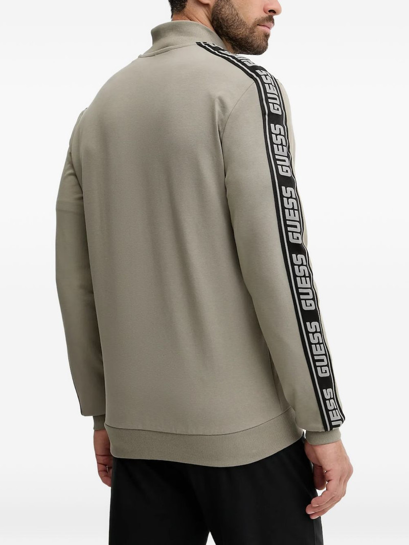 logo-taped full-zip sweatshirt 3