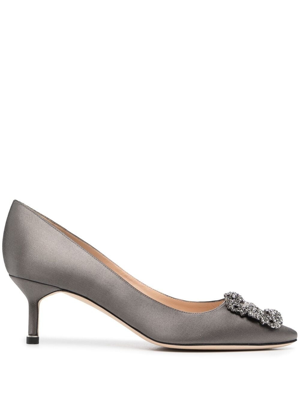 Hangisi crystal-buckle leather pumps - 1