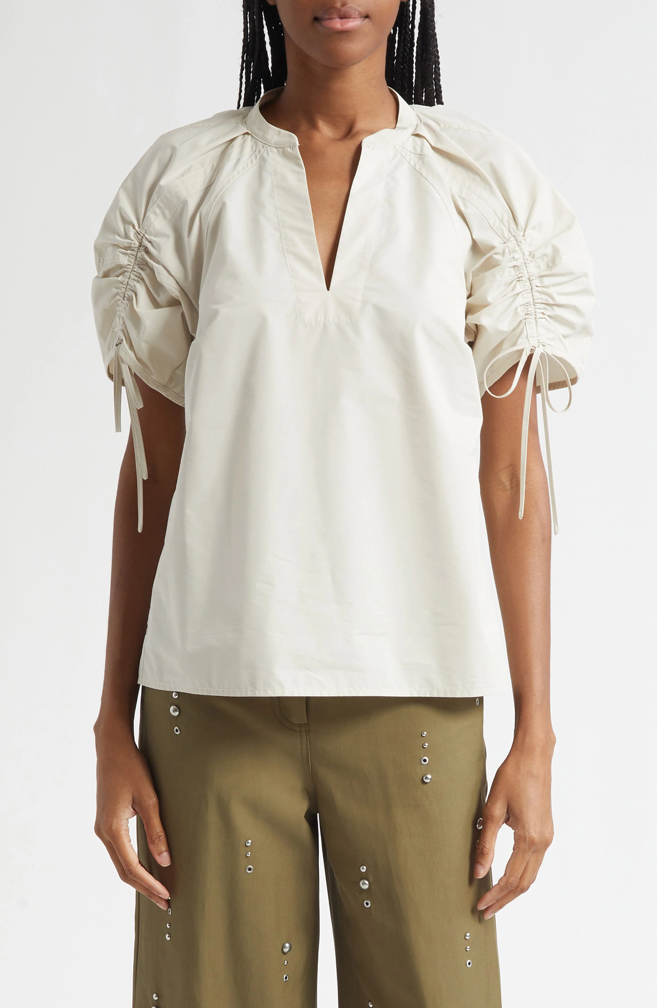 3.1 Phillip Lim Puff Sleeve Top in Stone at Nordstrom - 1