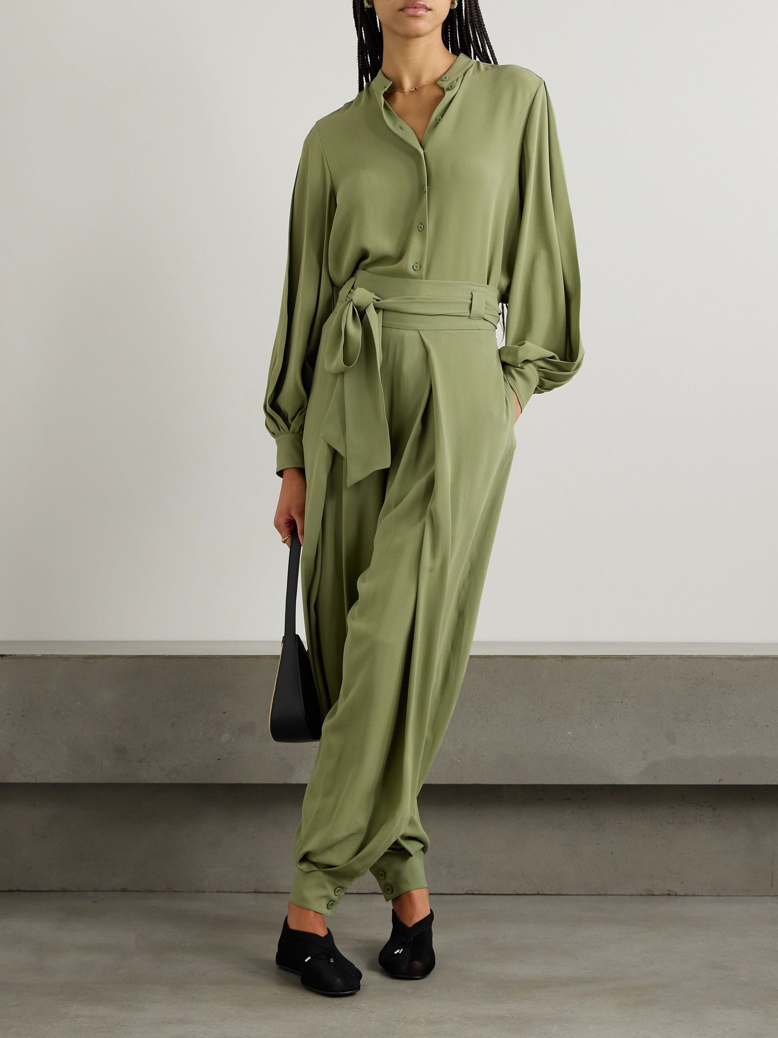 Sheryl silk-crepe blouse Light green - 2