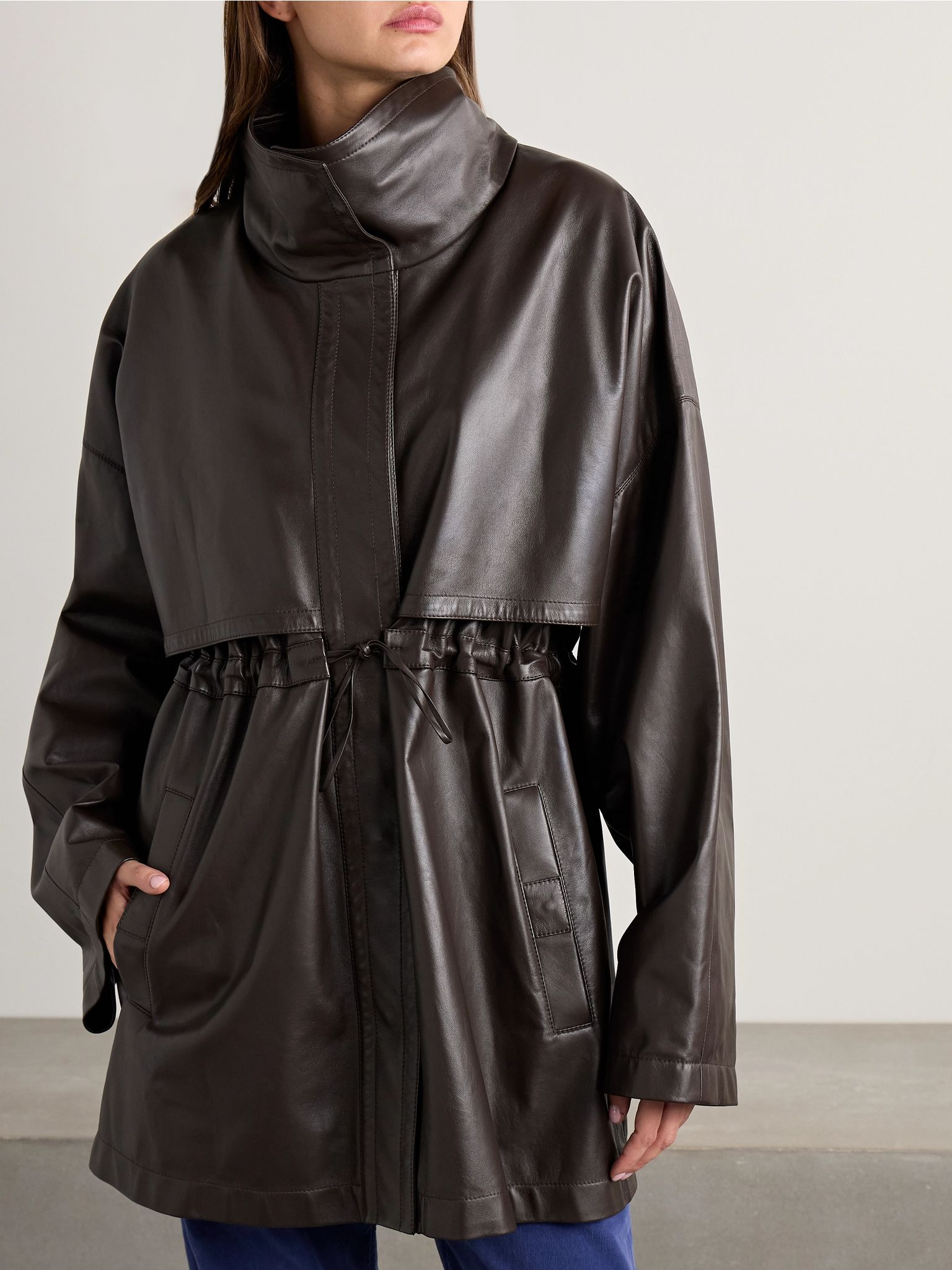 Herbie leather jacket Dark brown - 3