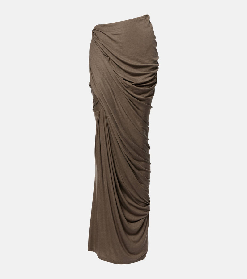 Draped jersey maxi skirt 1