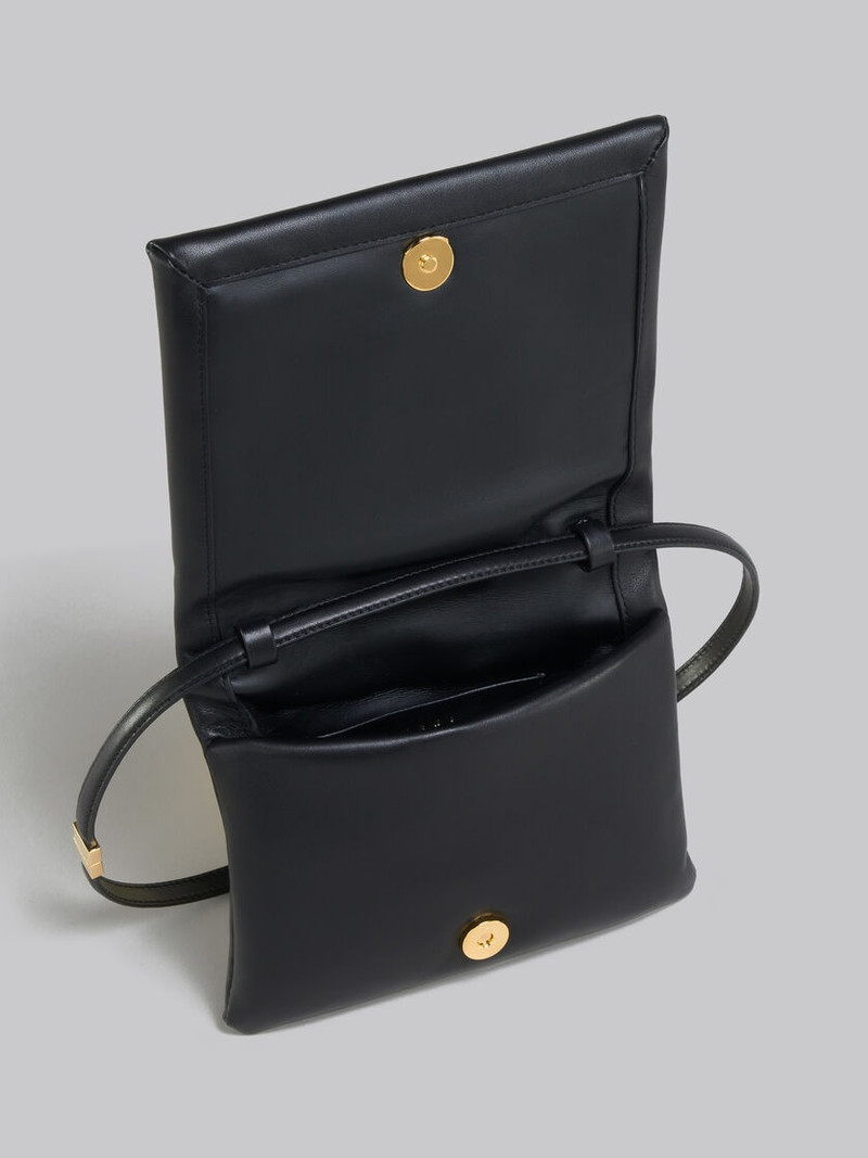 BLACK LEATHER PRISMA POUCH 4