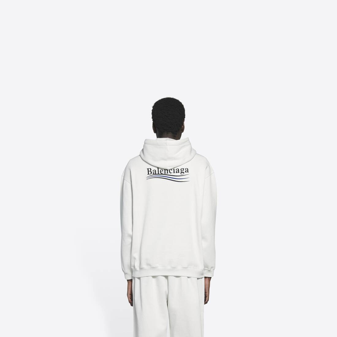 Men's Political Campaign Hoodie Medium Fit in White - 5