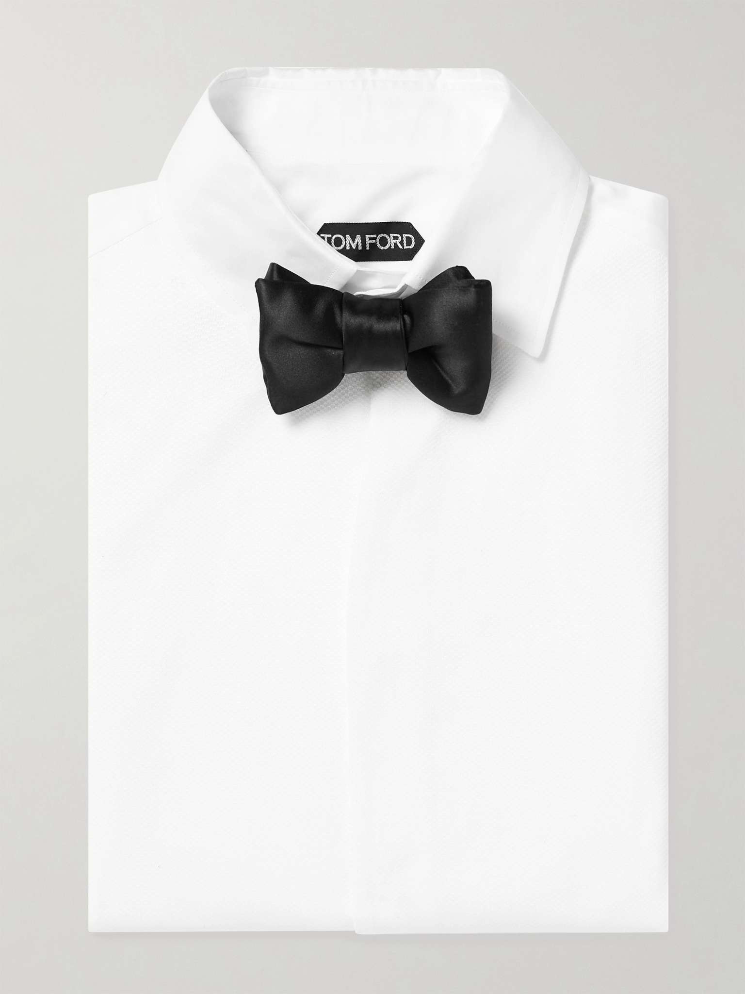 Bib-Front Cotton-Poplin and Piqué Tuxedo Shirt - 2