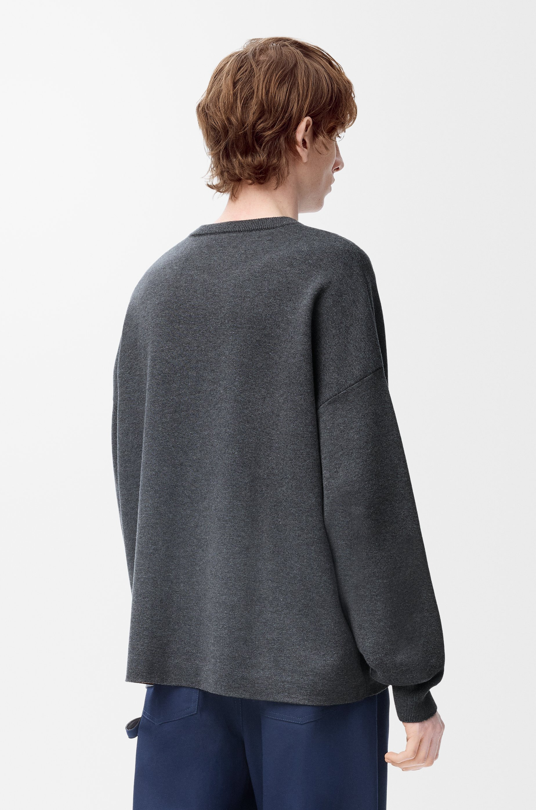 Anagram pocket sweater in cotton blend - 4