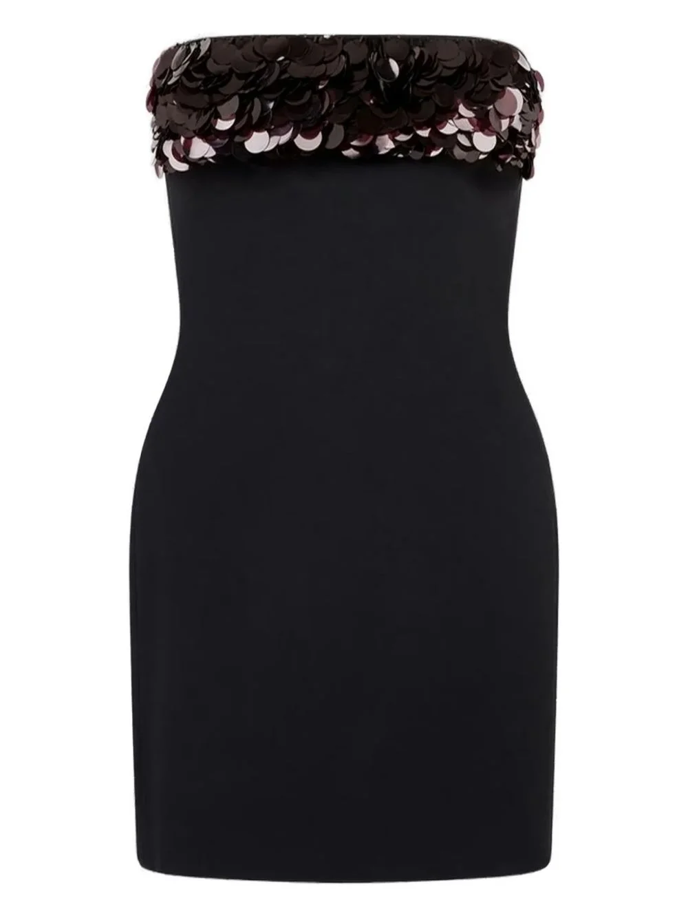 sequin-embellished strapless mini dress - 1