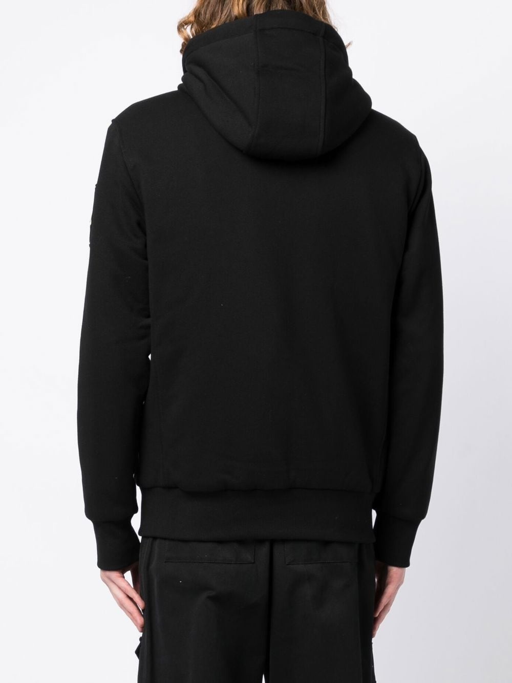 logo-plaque zip-up hoodie - 4